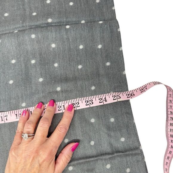 J.Crew polka dot Gray Wool Blend Scarf 26’ x 37" reversible NWT - Picture 3 of 4